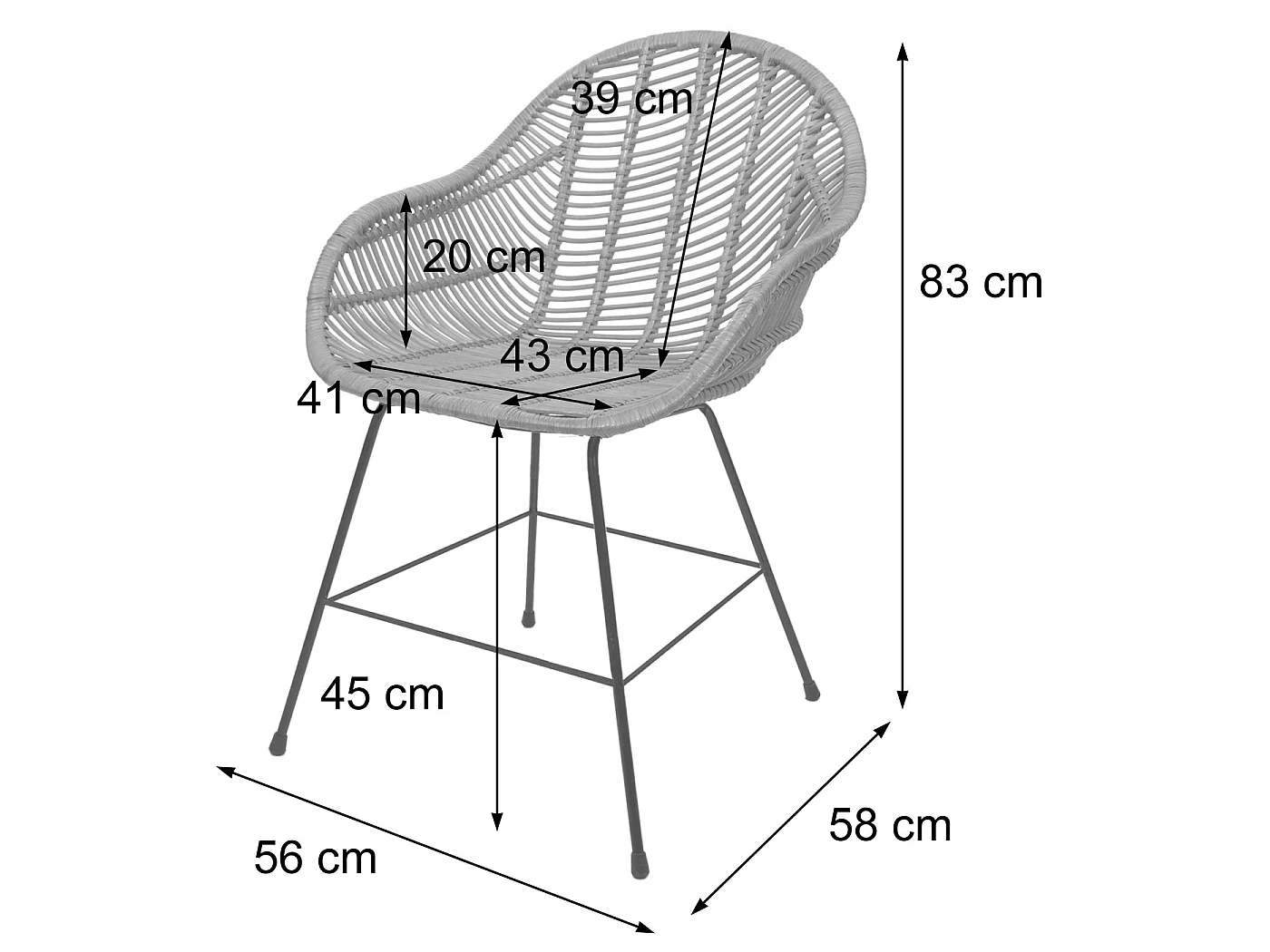 Chaise de salle à manger MCW-M28