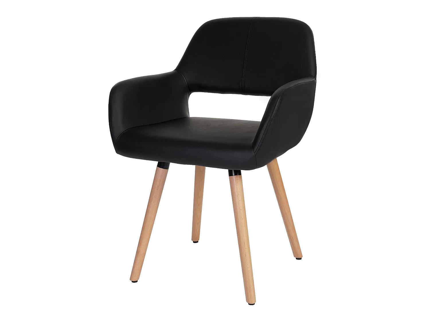 Chaise de salle à manger MCW-A50 II,  similicuir, noir