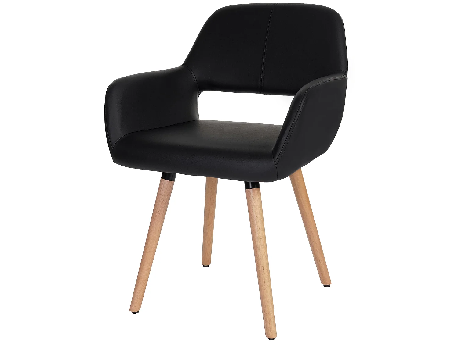 Chaise de salle à manger MCW-A50 II,  similicuir, noir