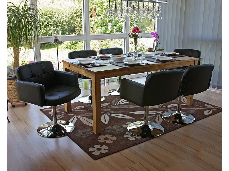 Eetkamerstoel Houston (set van 6),  zwart