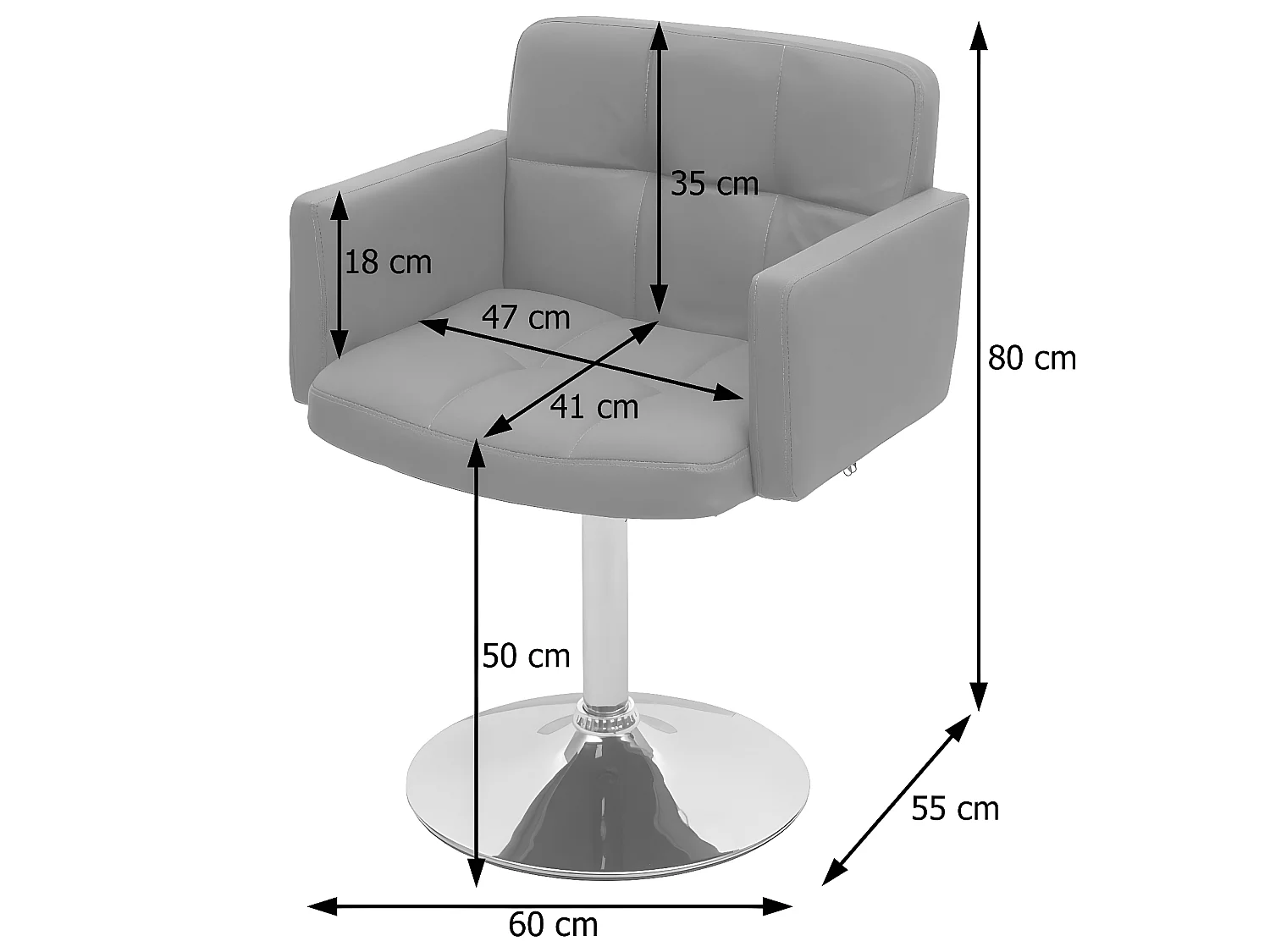 Silla de comedor Houston (juego de 6),  negro