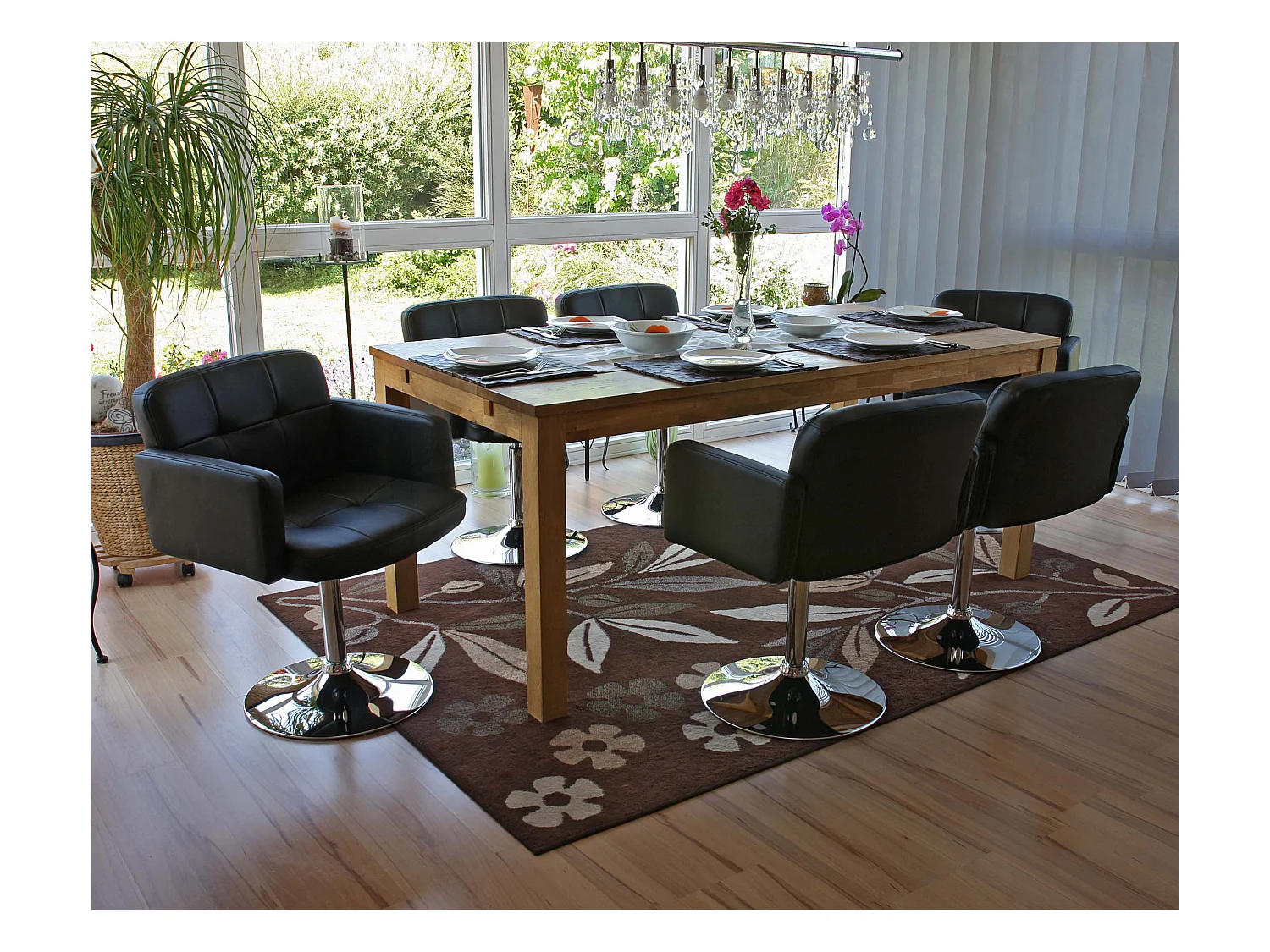 Chaise de salle à manger Houston (lot de 6),  noir