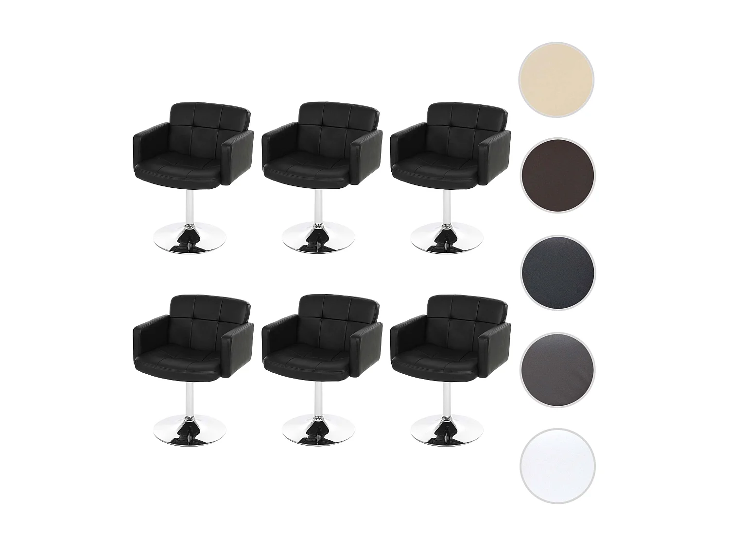 Chaise de salle à manger Houston (lot de 6),  noir