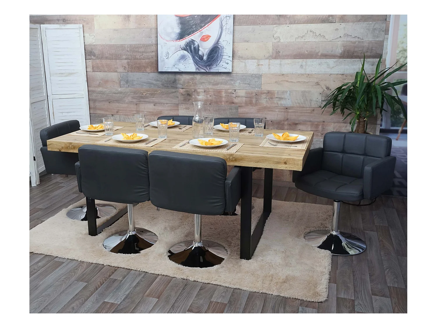 Chaise de salle à manger Houston (lot de 6),  gris