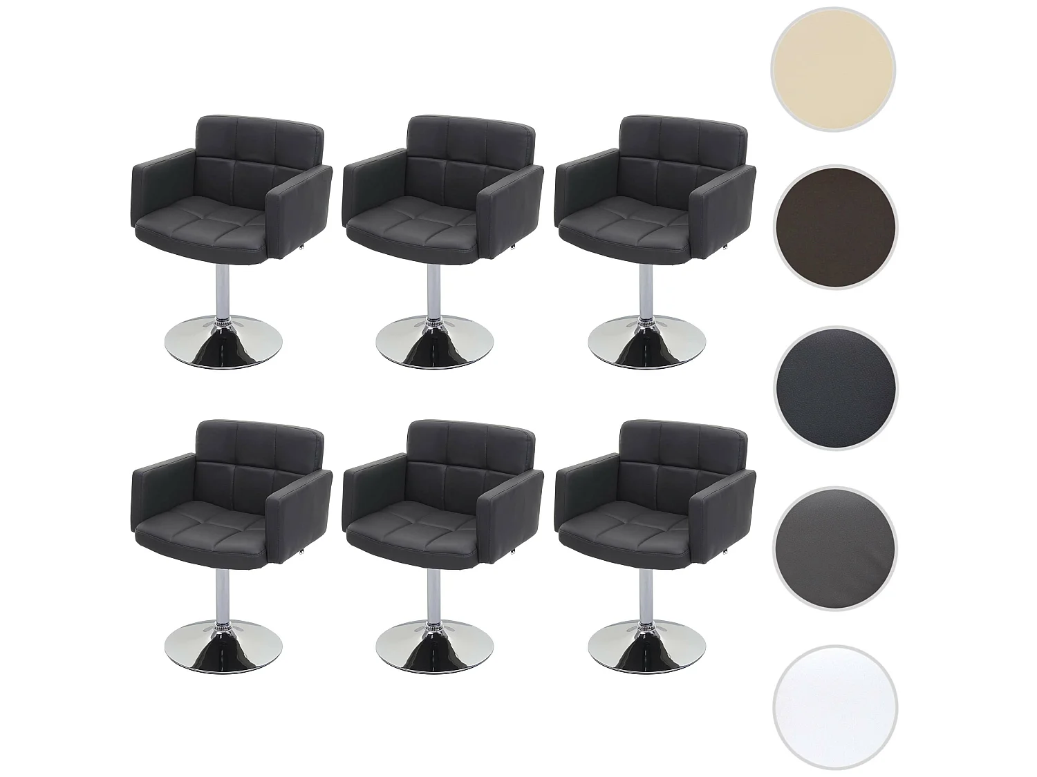 Chaise de salle à manger Houston (lot de 6),  gris