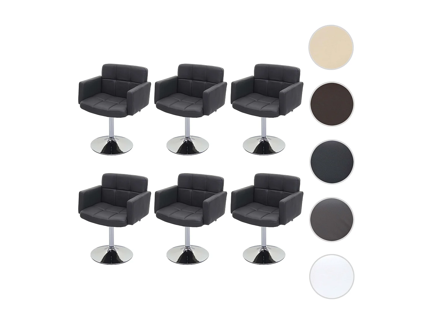 Chaise de salle à manger Houston (lot de 6),  gris