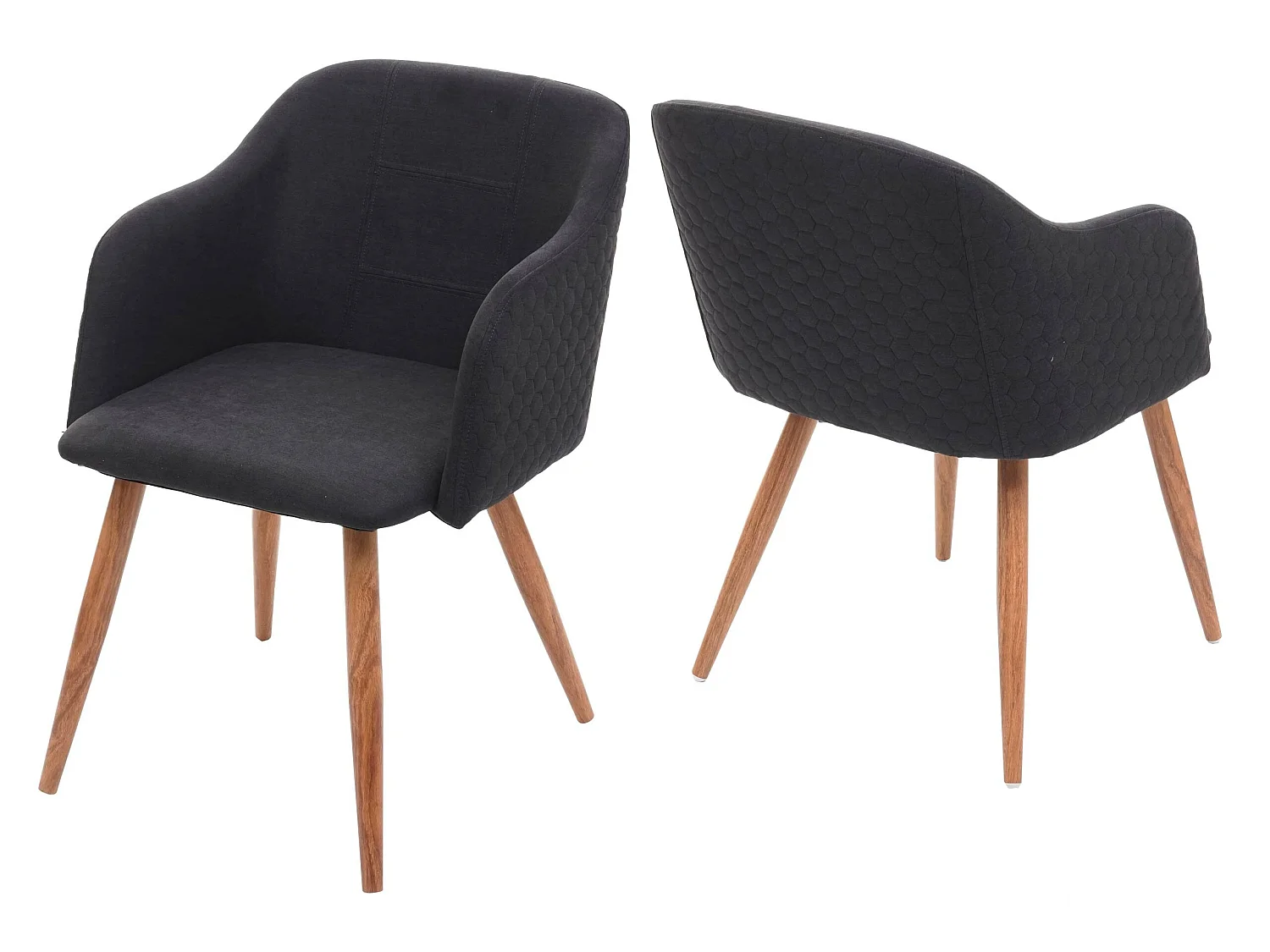 Chaise de salle à manger MCW-D71 (lot de 2),  gris anthracite