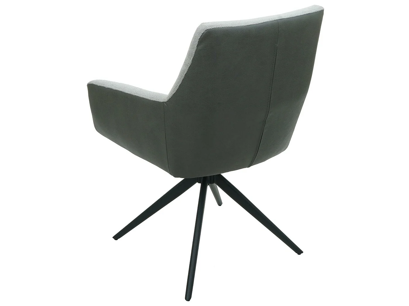 MCW-L91 eetkamerstoel (set van 6),  lichtgrijs kunstleer donkergrijs