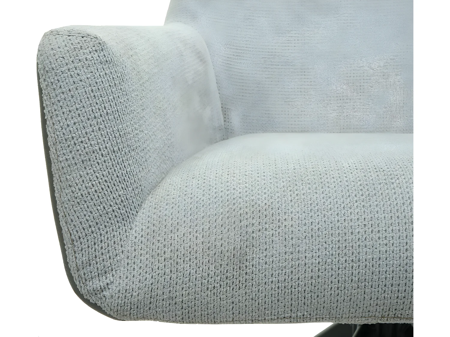 Esszimmerstuhl MCW-L91 (6er-Set), Hellgrau Kunstleder dunkelgrau