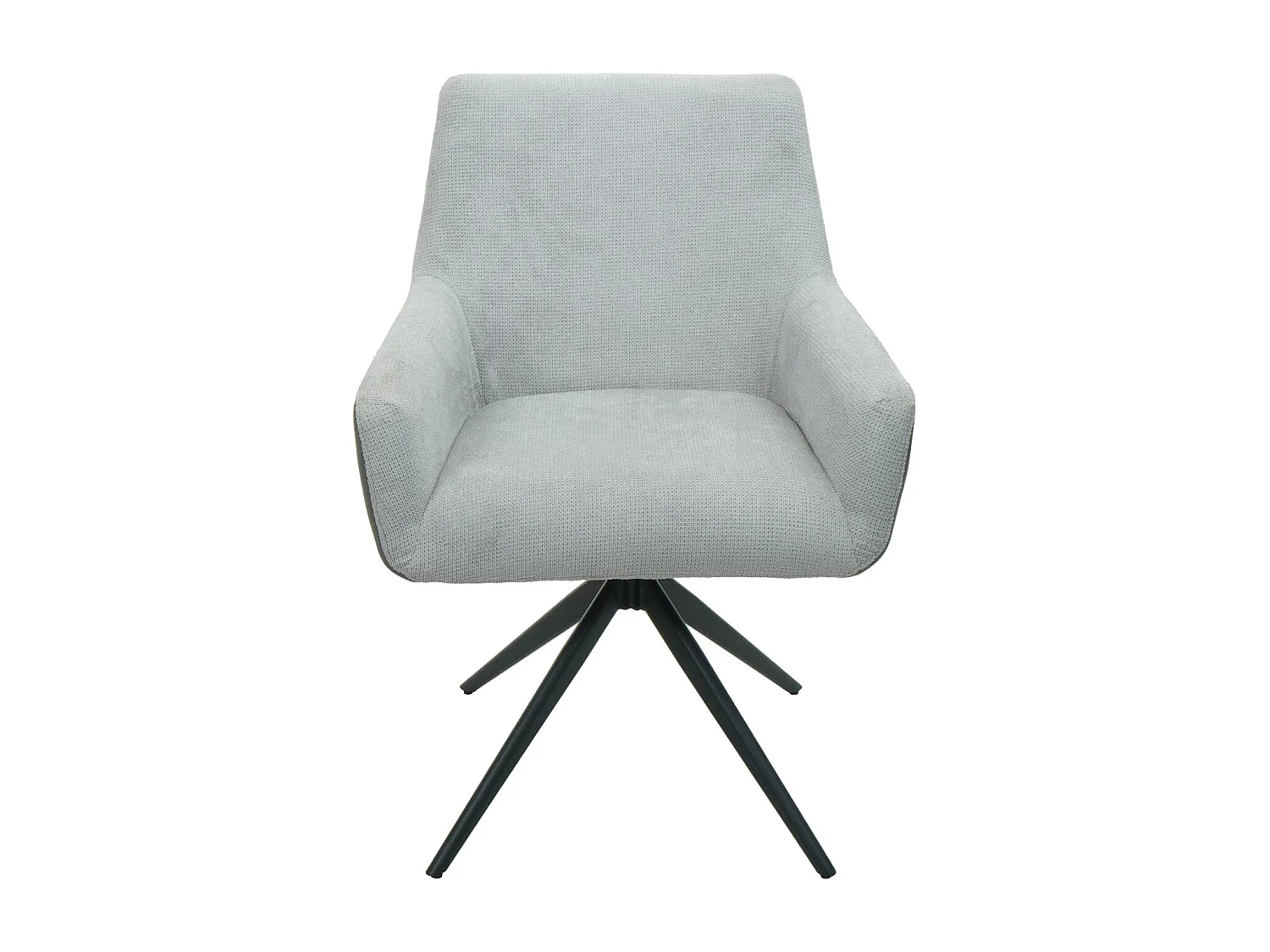 Esszimmerstuhl MCW-L91 (6er-Set), Hellgrau Kunstleder dunkelgrau