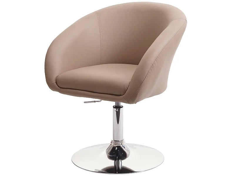 Krzesło do jadalni MCW-F19,  imitacja skóry taupe