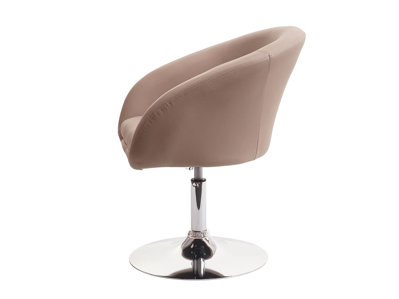 Cadeira de jantar MCW-F19,  imitação de pele taupe