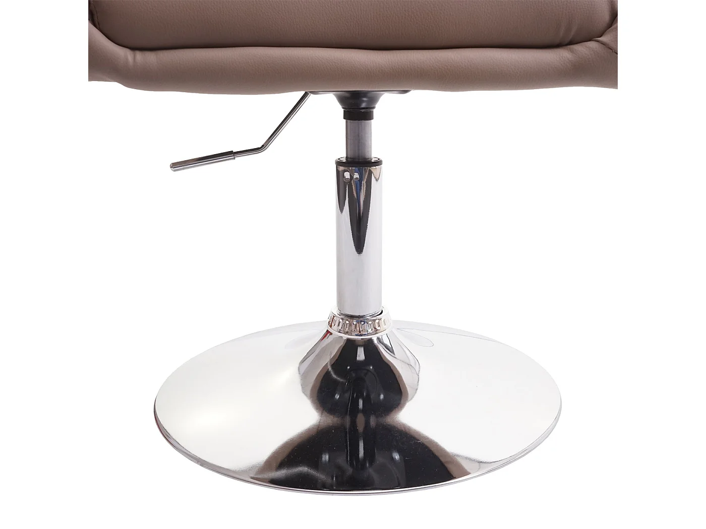 Cadeira de jantar MCW-F19,  imitação de pele taupe