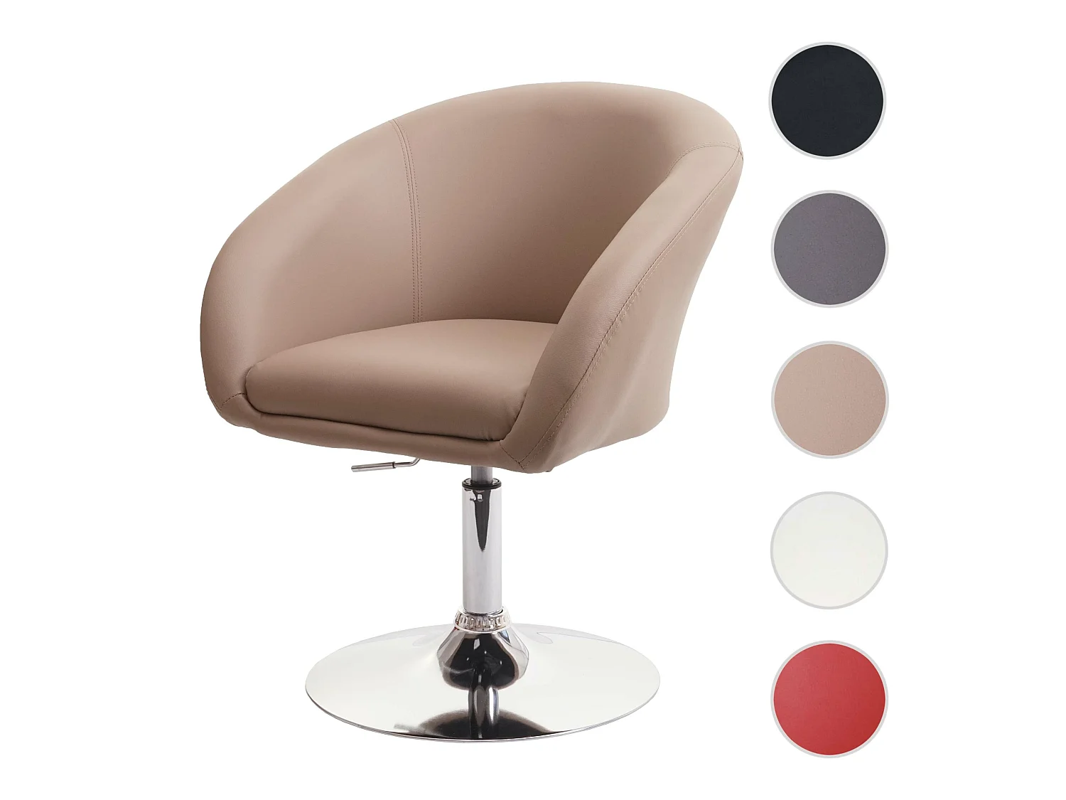 Eetkamerstoel MCW-F19,  kunstleer taupe