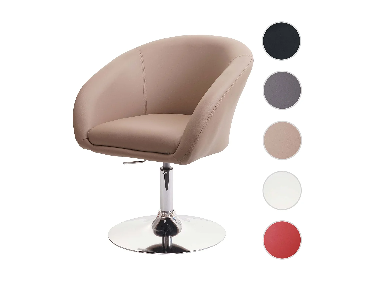 Esszimmerstuhl MCW-F19, Kunstleder taupe