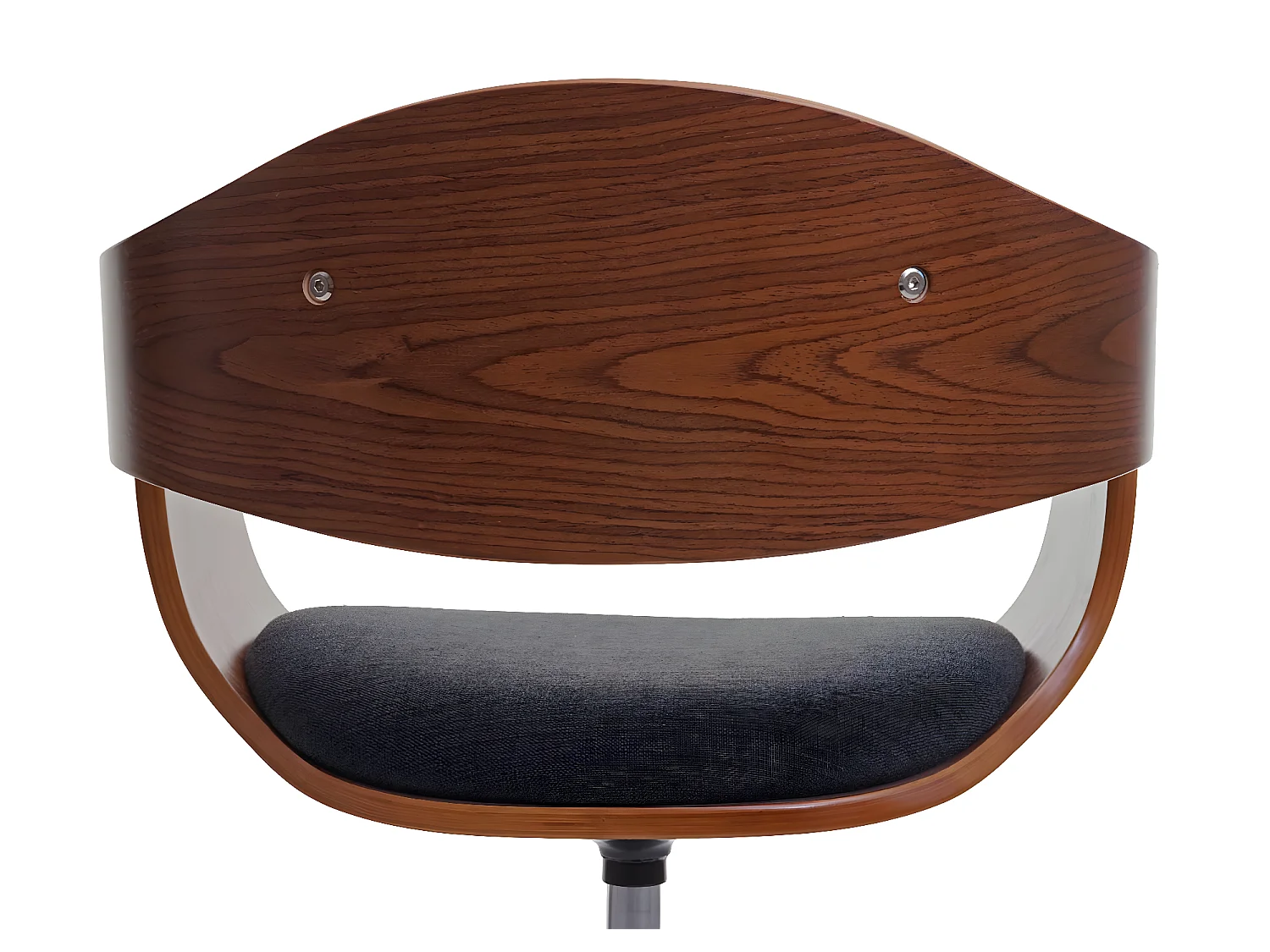 Chaise de salle à manger MCW-H46 (lot de 6),  aspect noyer, tissu gris foncé