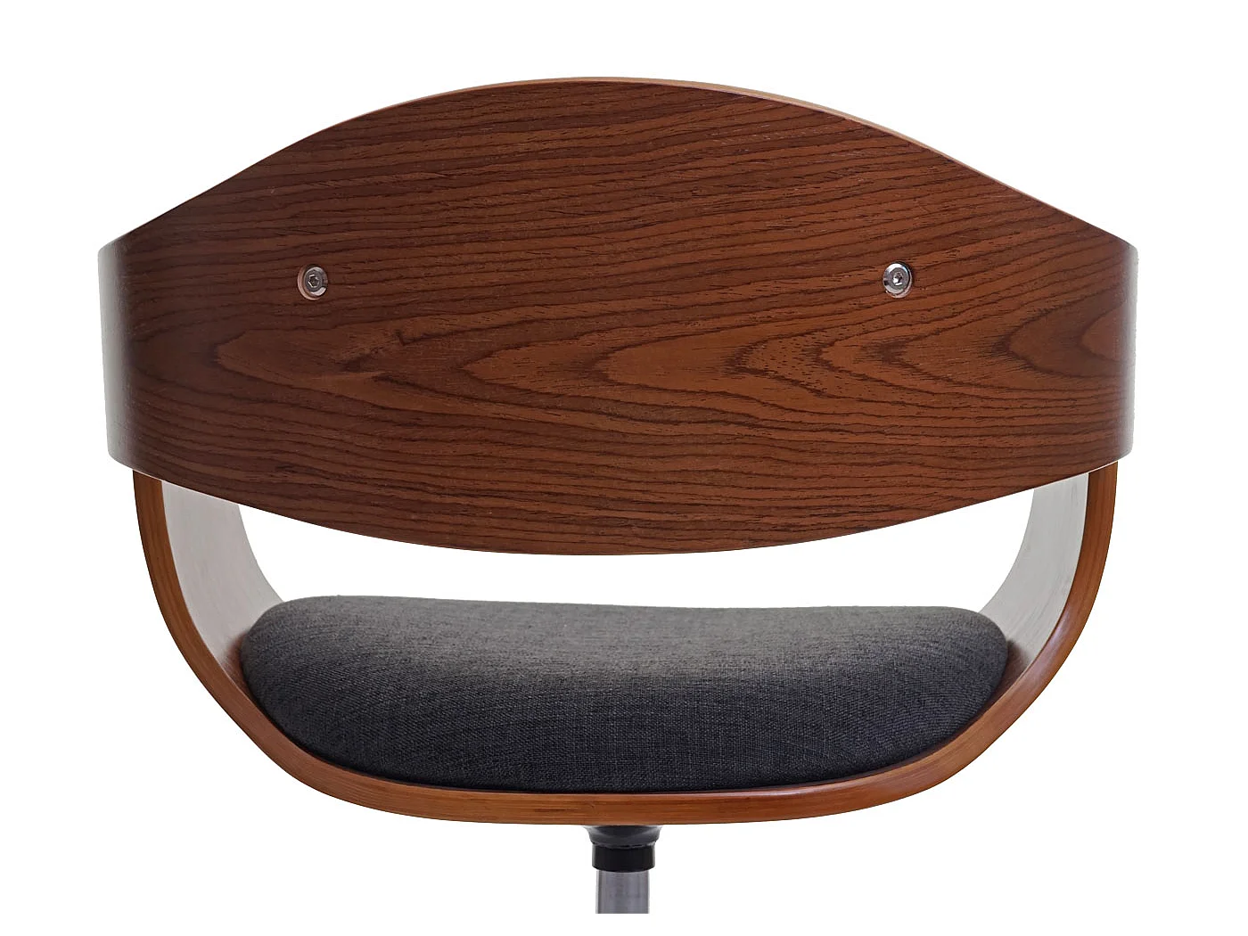 Esszimmerstuhl MCW-H46 (6er Set), Walnuss-Optik, Stoff dunkelgrau