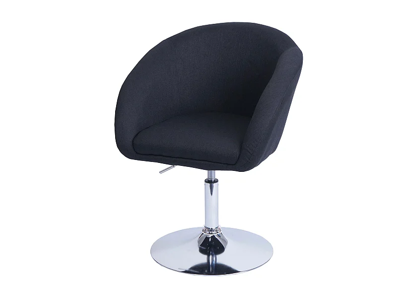 Silla de comedor MCW-F19,  tela/textil antracita