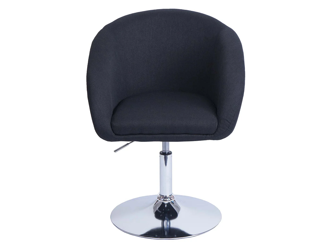 Chaise de salle à manger MCW-F19,  tissu/textile anthracite