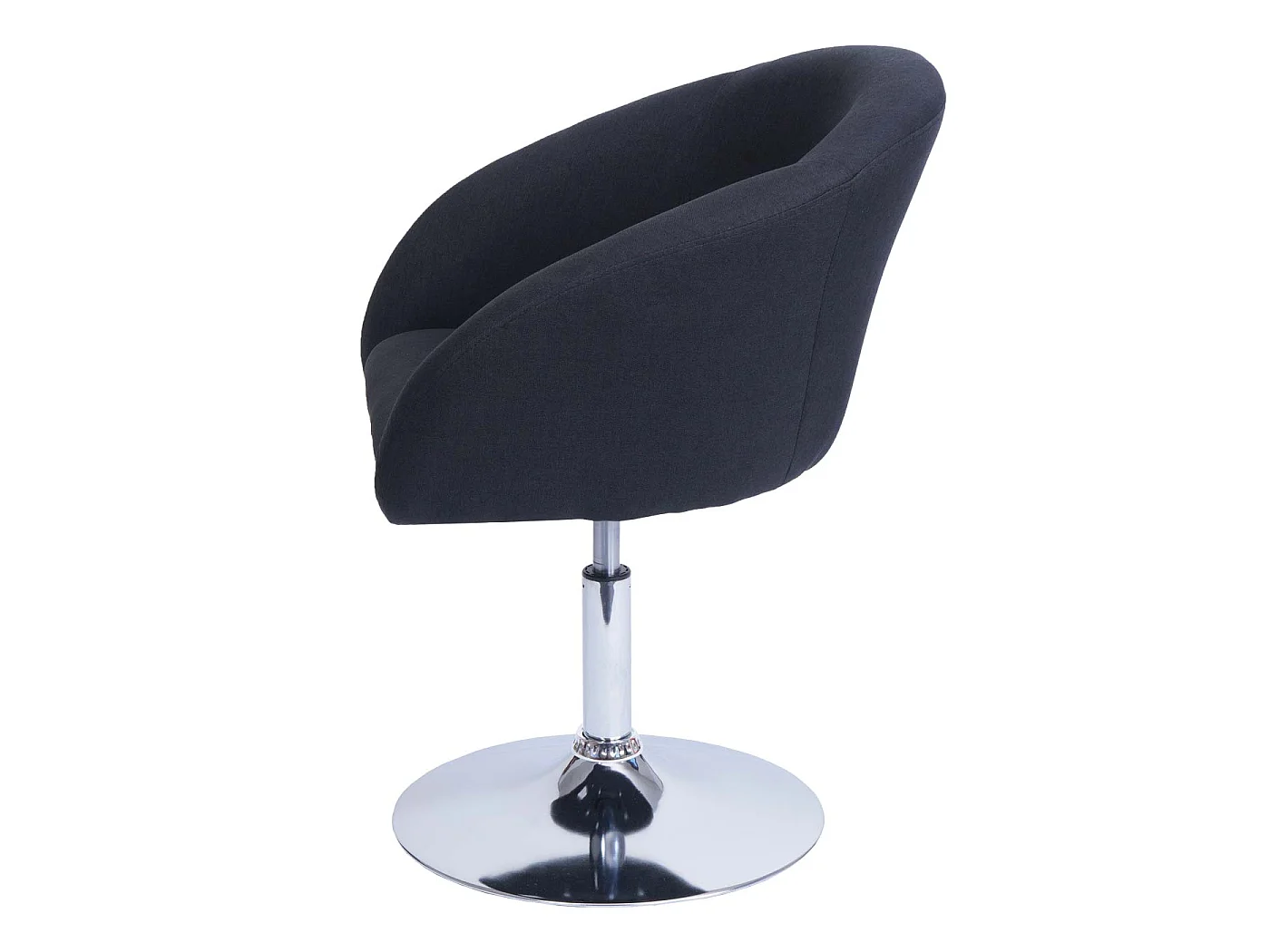 Chaise de salle à manger MCW-F19,  tissu/textile anthracite