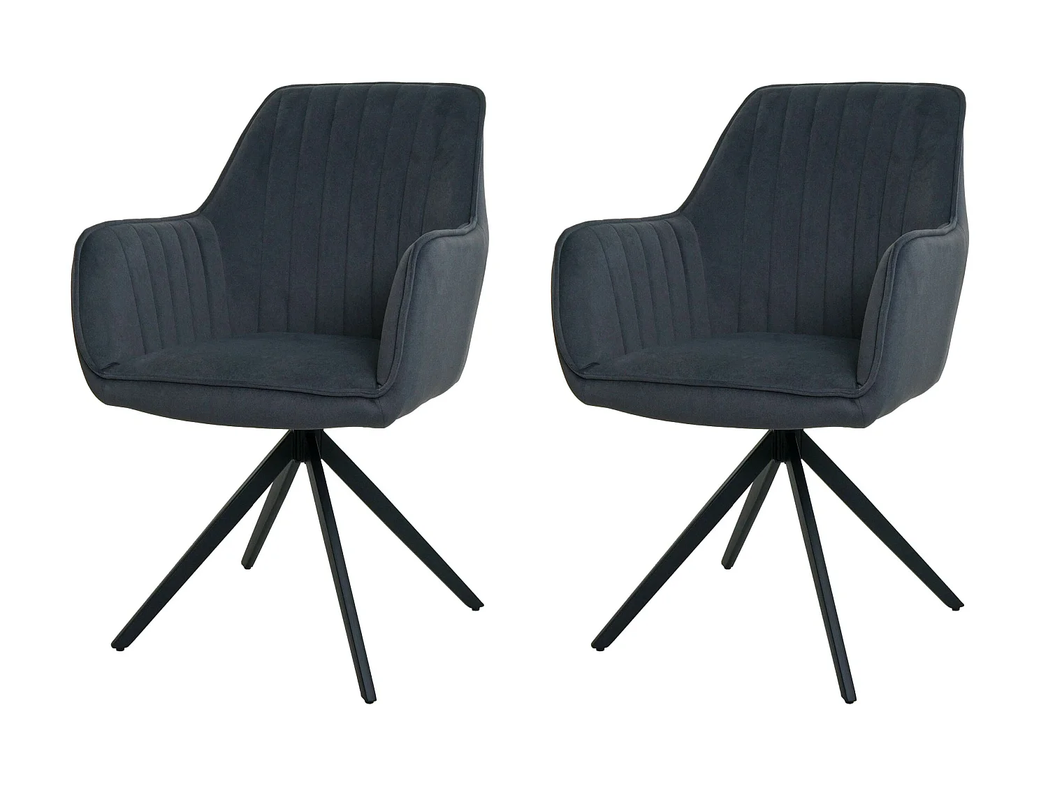 Chaise de salle à manger MCW-L79 (lot de 2),  anthracite