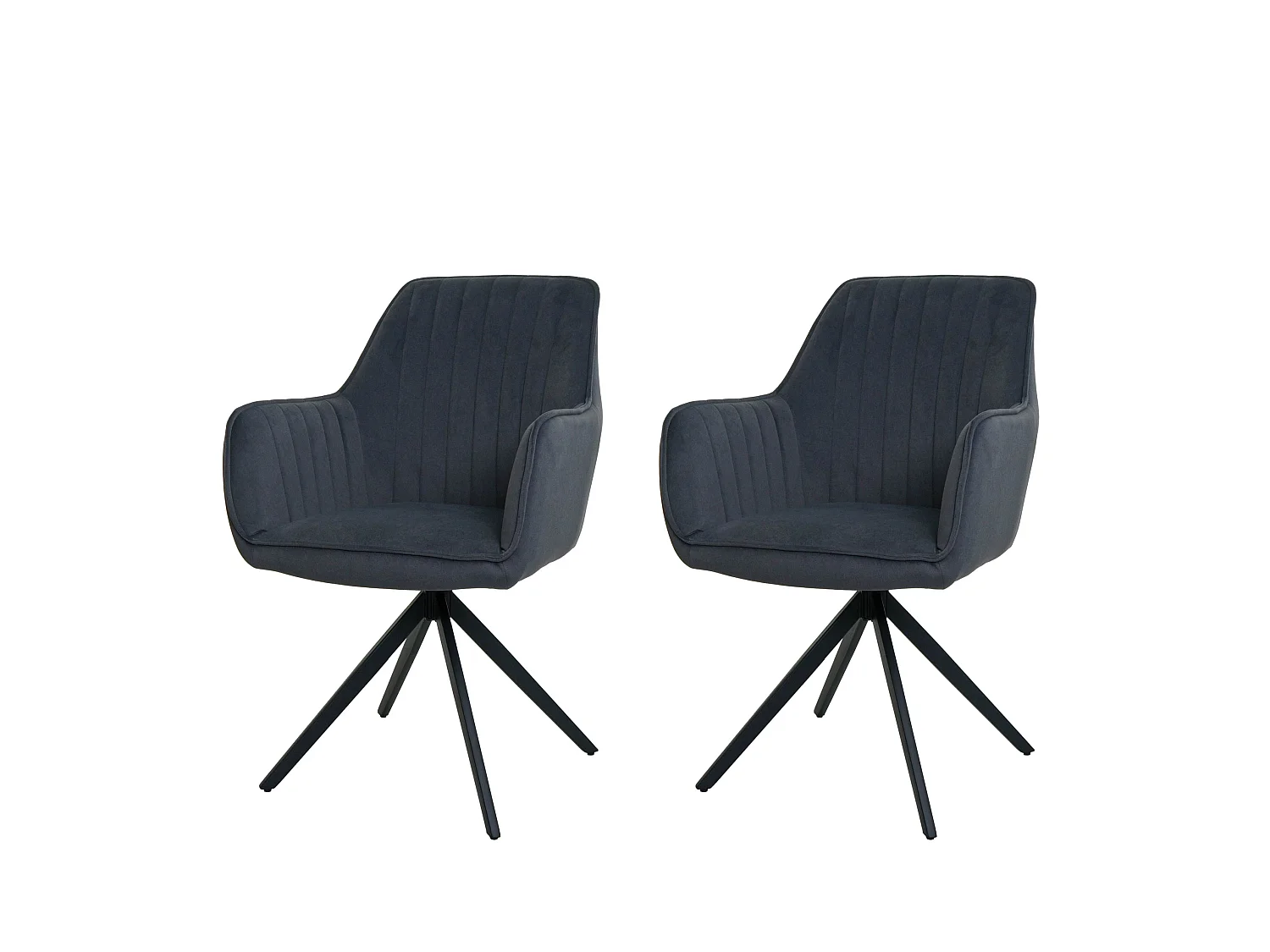 Chaise de salle à manger MCW-L79 (lot de 2),  anthracite