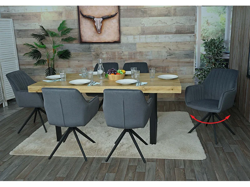 Cadeira de jantar MCW-L79 (conjunto de 6),  antracite