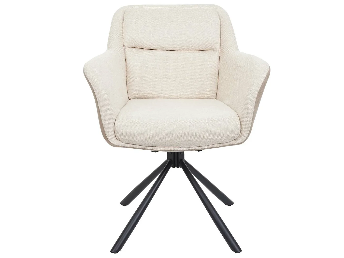 MCW-K33 eetkamerstoel (set van 6),  kunstleer, crème