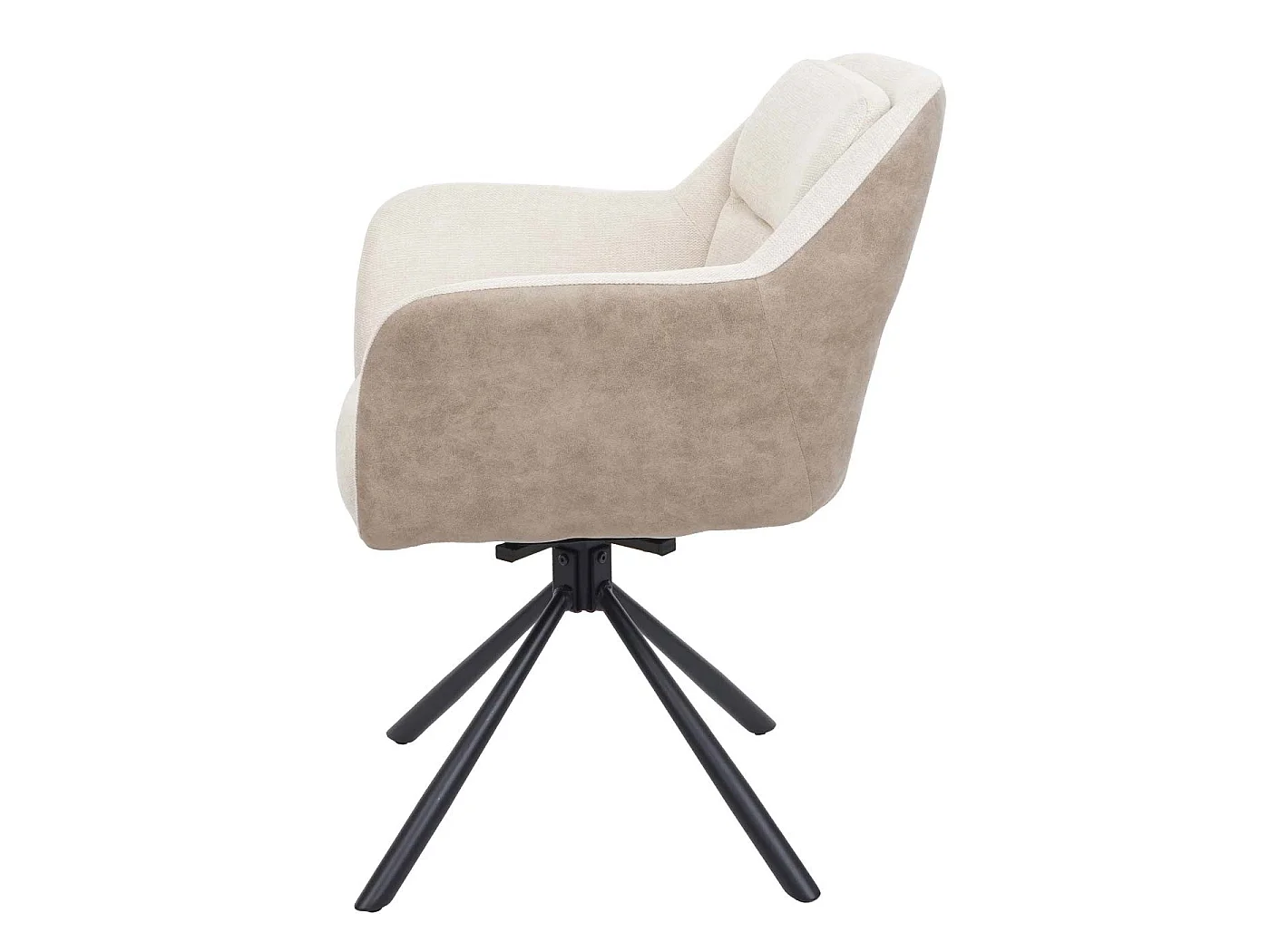 MCW-K33 eetkamerstoel (set van 6),  kunstleer, crème