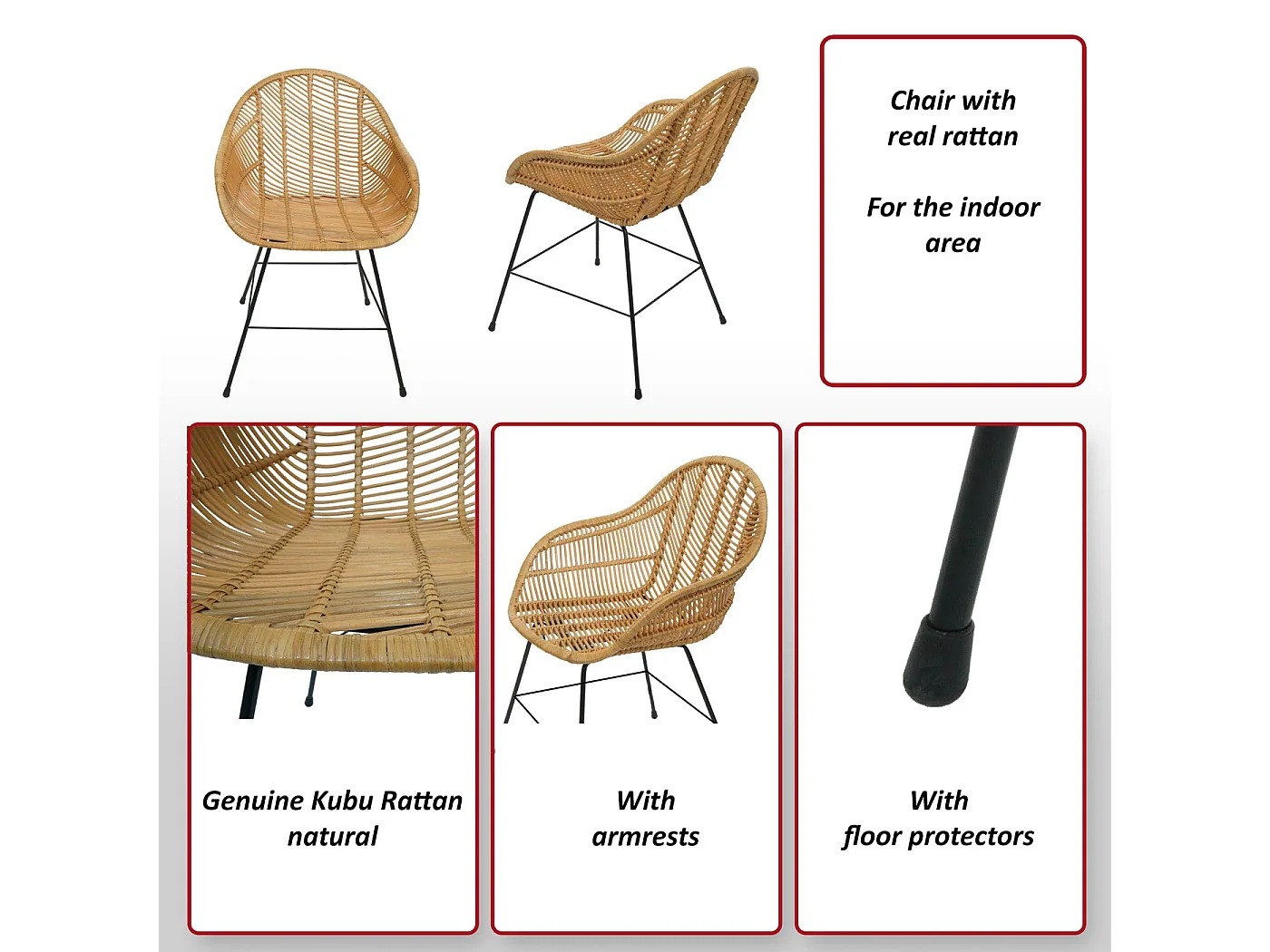 Chaise de salle à manger MCW-M28 (lot de 6)