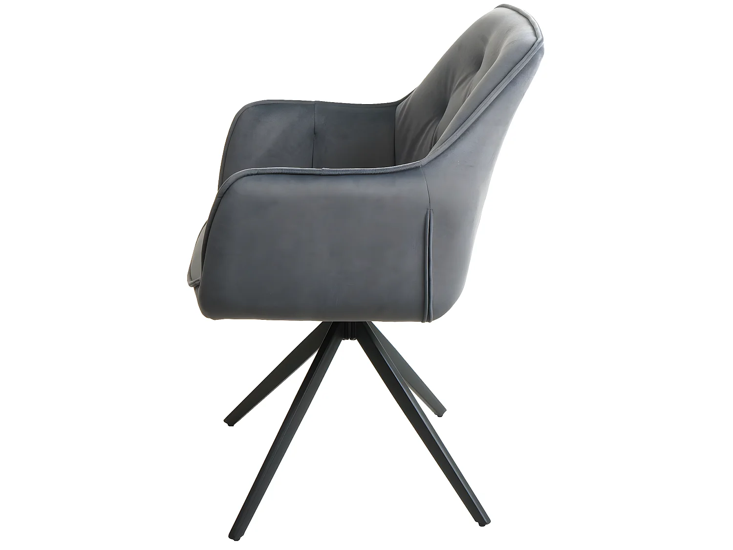 Chaise de salle à manger MCW-L80 (lot de 2),  anthracite