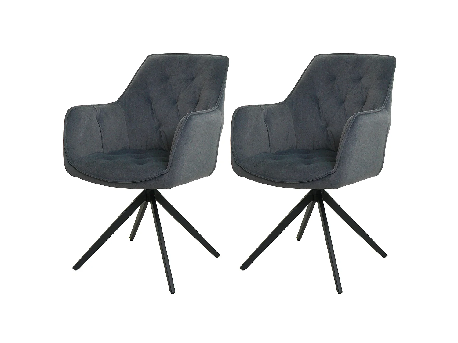 Esszimmerstuhl MCW-L80 (2er-Set), Anthrazit