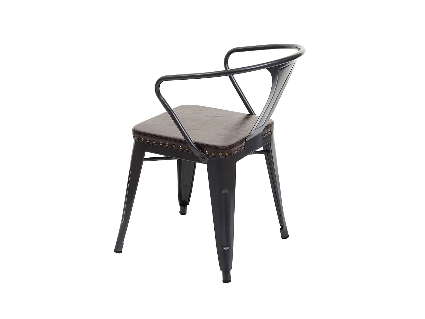 Eetkamerstoel MCW-H10d (set van 2),  zwart-bruin