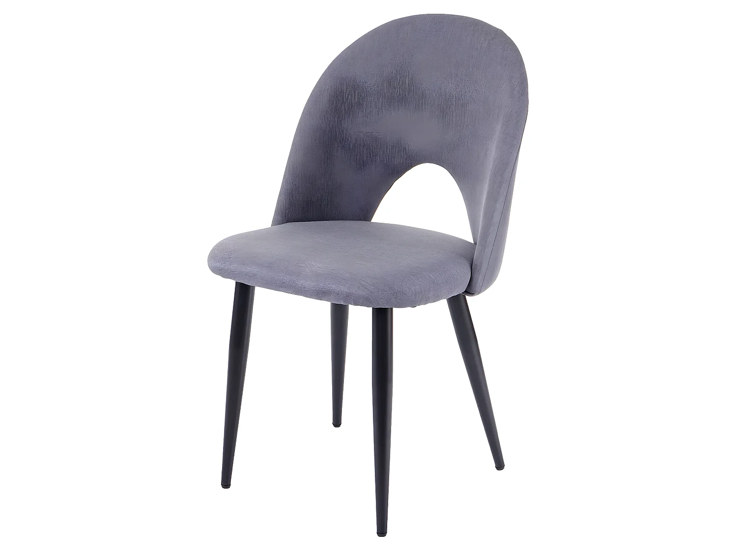 Chaise de salle à manger MCW-D73 (lot de 4),  gris foncé