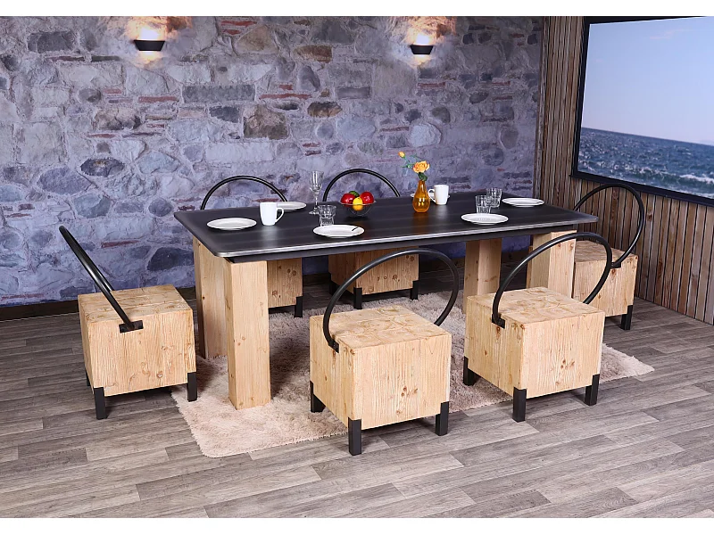 Set van 6 eetkamerstoelen MCW-L76