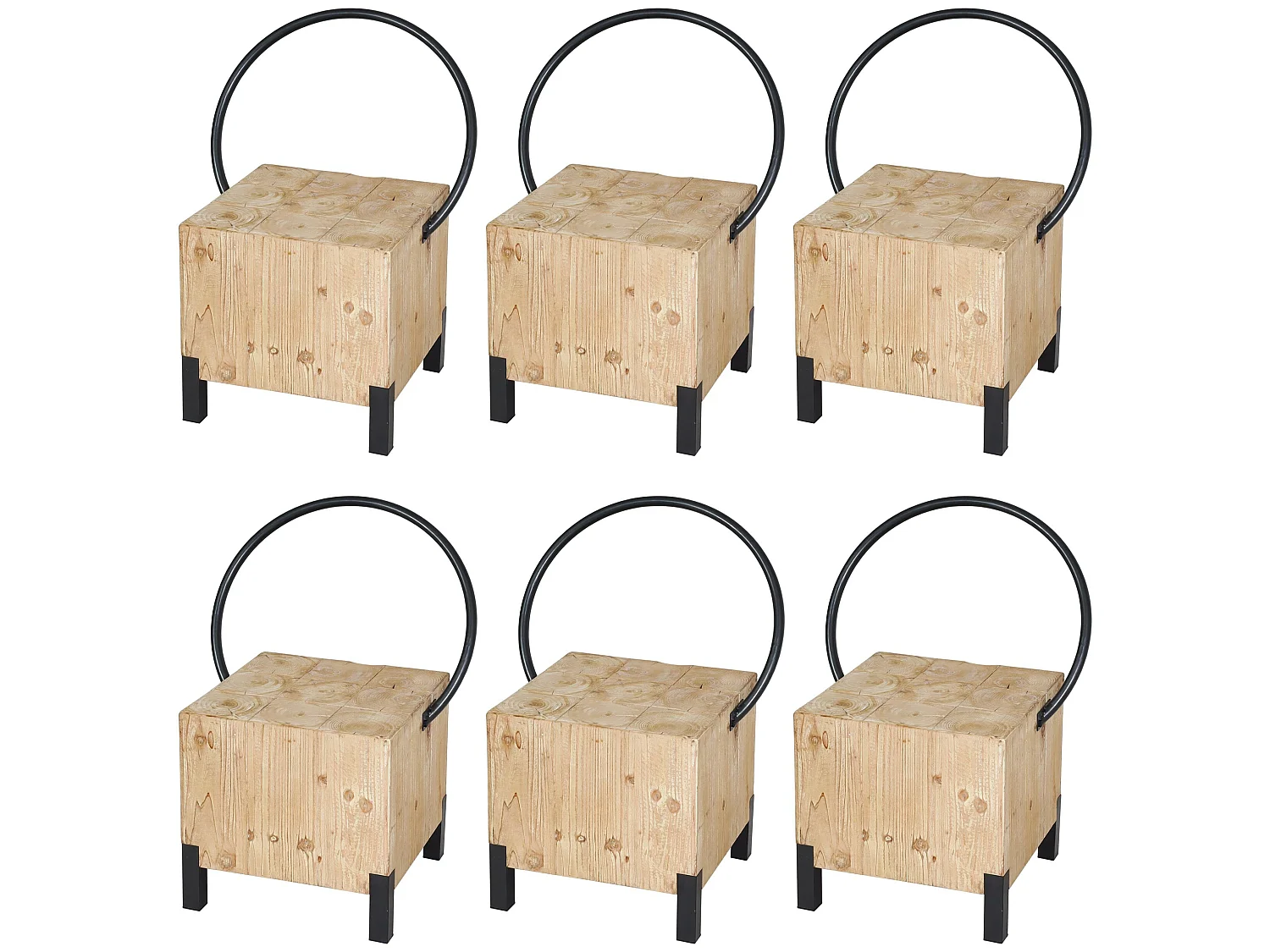 Lot de 6 chaises de salle à manger MCW-L76