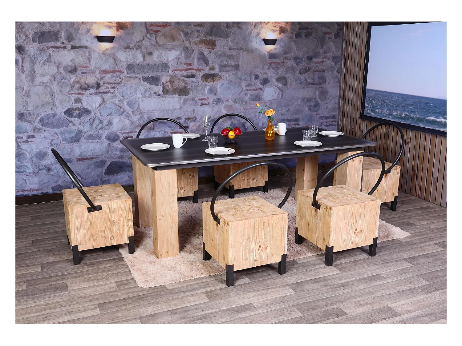 Lot de 6 chaises de salle à manger MCW-L76