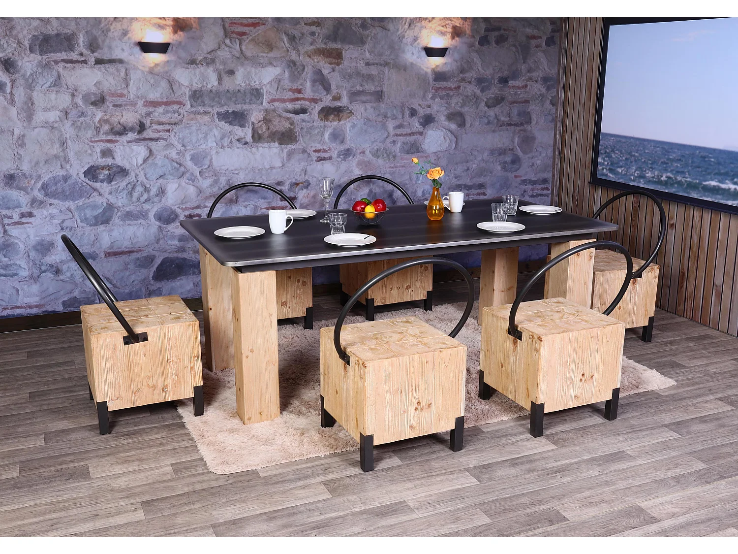 Lot de 6 chaises de salle à manger MCW-L76