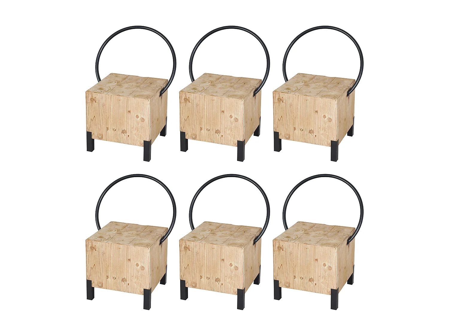 Lot de 6 chaises de salle à manger MCW-L76
