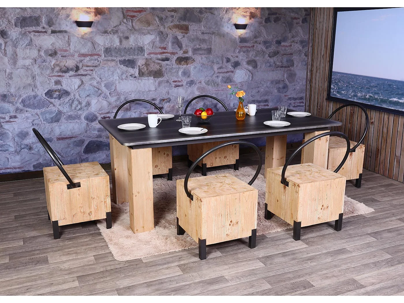 Lot de 6 chaises de salle à manger MCW-L76