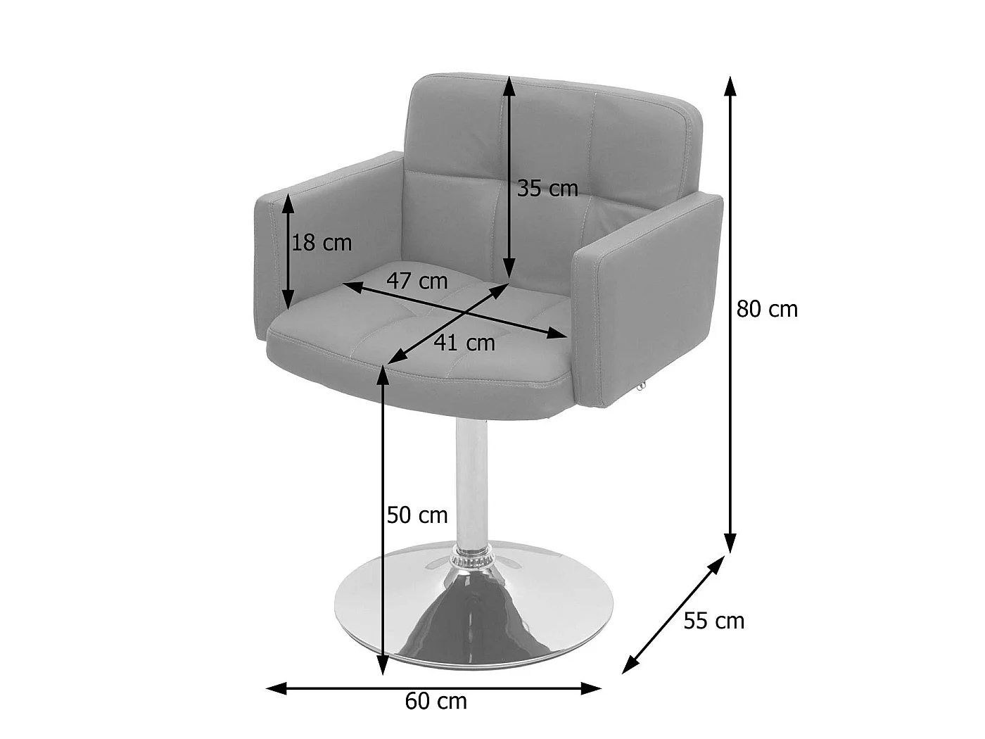 Chaise de salle à manger Houston,  marron
