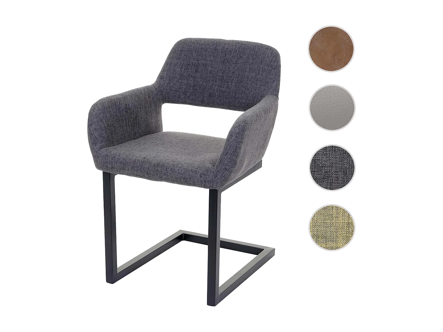 Chaise de salle à manger MCW-A50 II,  tissu, gris