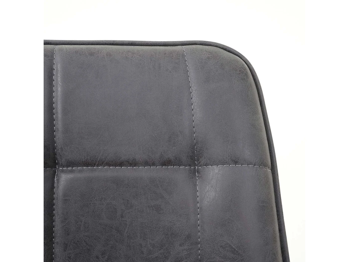 Esszimmerstuhl MCW-E57 (2er-Set), Kunstleder dunkelgrau