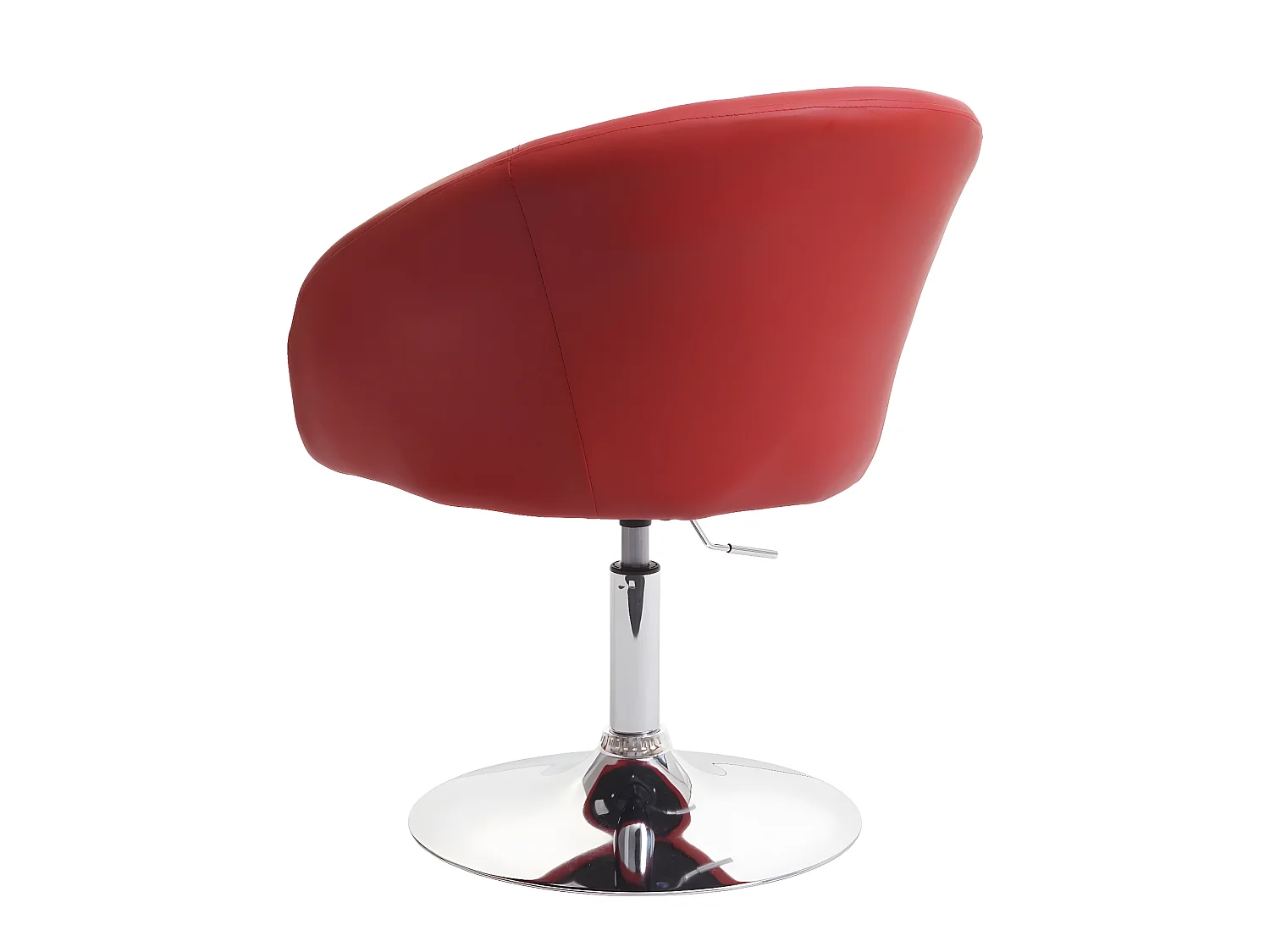 Cadeira de jantar MCW-F19,  imitação de couro vermelho