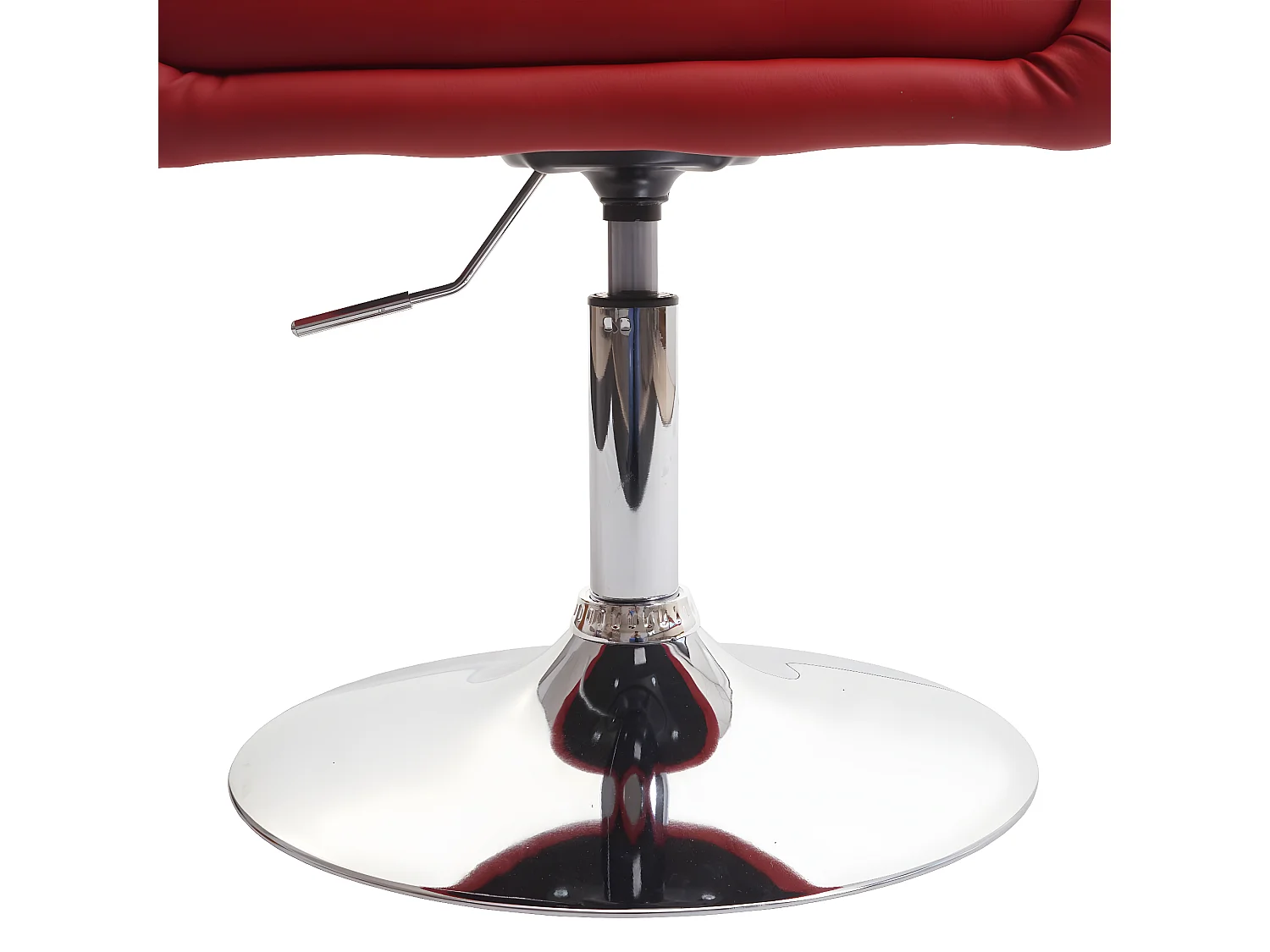 Cadeira de jantar MCW-F19,  imitação de couro vermelho