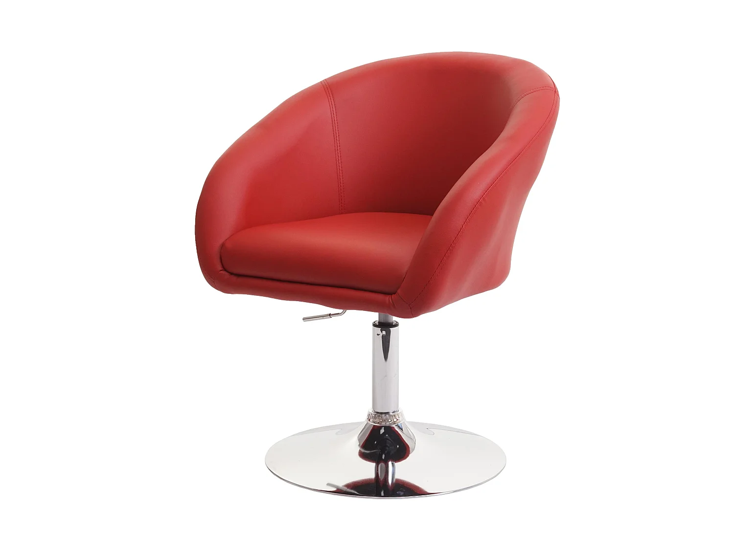 Chaise de salle à manger MCW-F19,  similicuir rouge