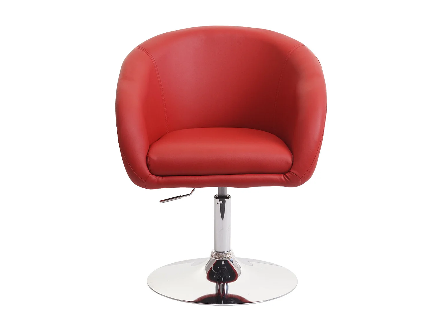 Chaise de salle à manger MCW-F19,  similicuir rouge