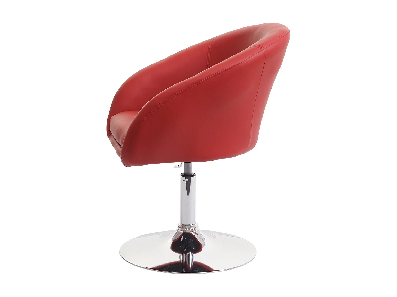 Chaise de salle à manger MCW-F19,  similicuir rouge