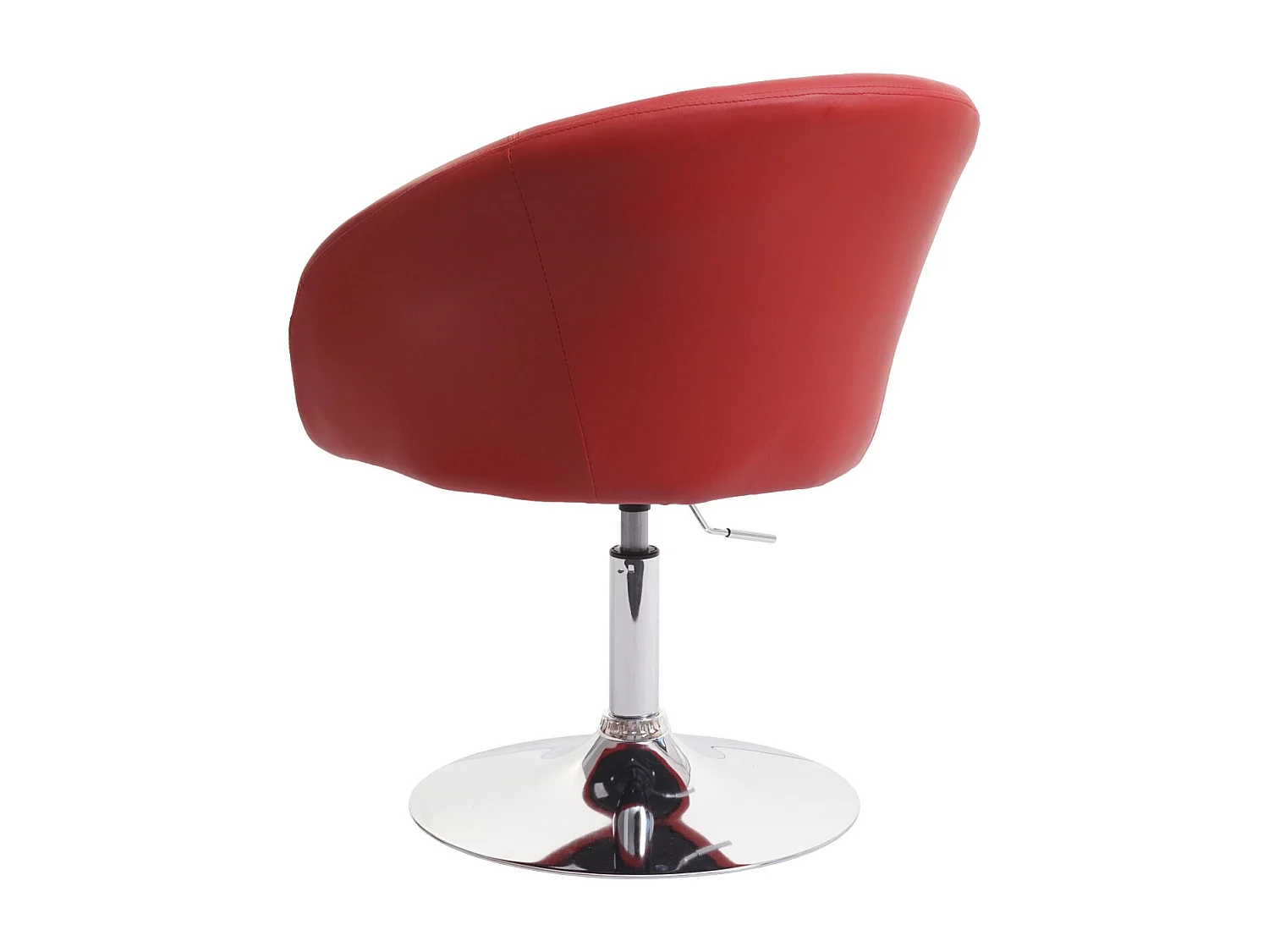 Chaise de salle à manger MCW-F19,  similicuir rouge