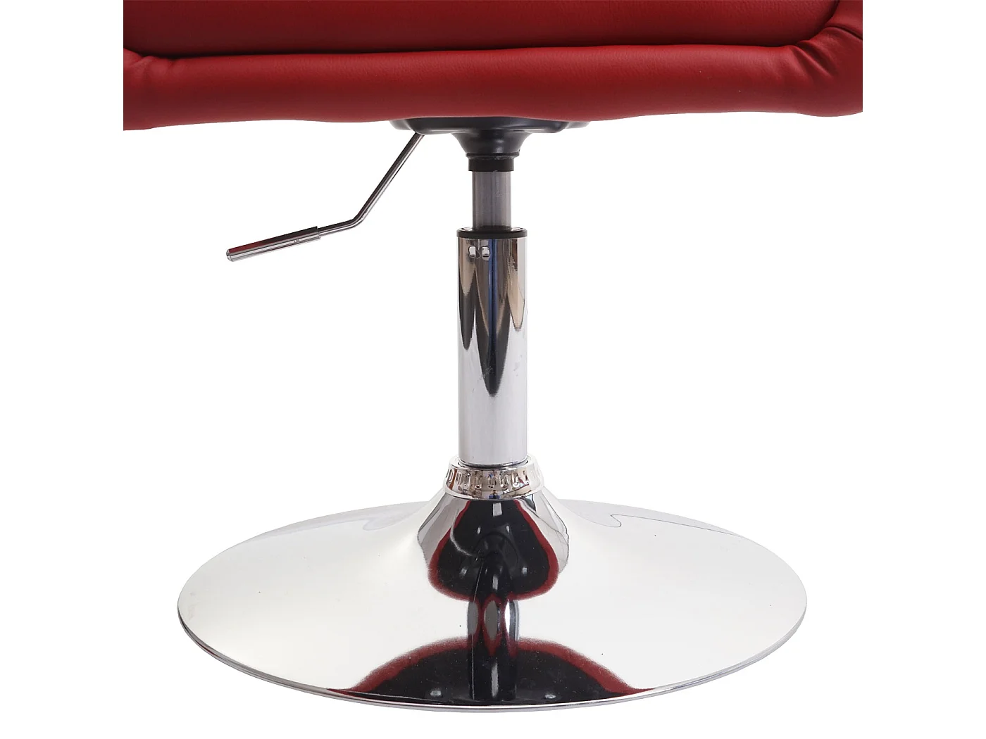 Chaise de salle à manger MCW-F19,  similicuir rouge